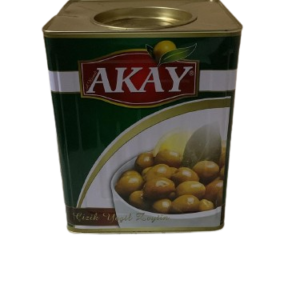 Akay Çizik Yeşil Zeytin 10 kg (230-260 kalibre) Teneke