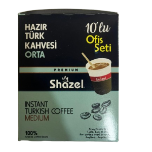 Shazel Premium Hazır Türk Kahvesi Orta (10'lu Ofis Seti)