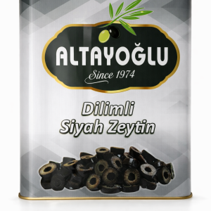 Altayoğlu Dilimli Siyah Zeytin Teneke 8 kg