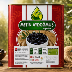 Aydoğmuş Mega Siyah Zeytin (280-300 Kalibre) Net 10 kg Teneke