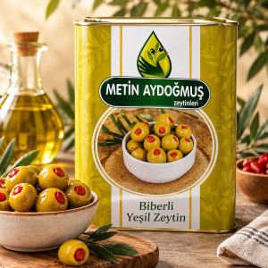 Metin Aydoğmuş Kırma Yeşil Zeytin Teneke 10 kg (161-190 kalibre)