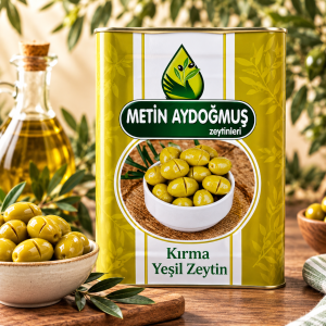Metin Aydoğmuş Kırma Yeşil Zeytin Teneke 10 kg (161-190 kalibre)